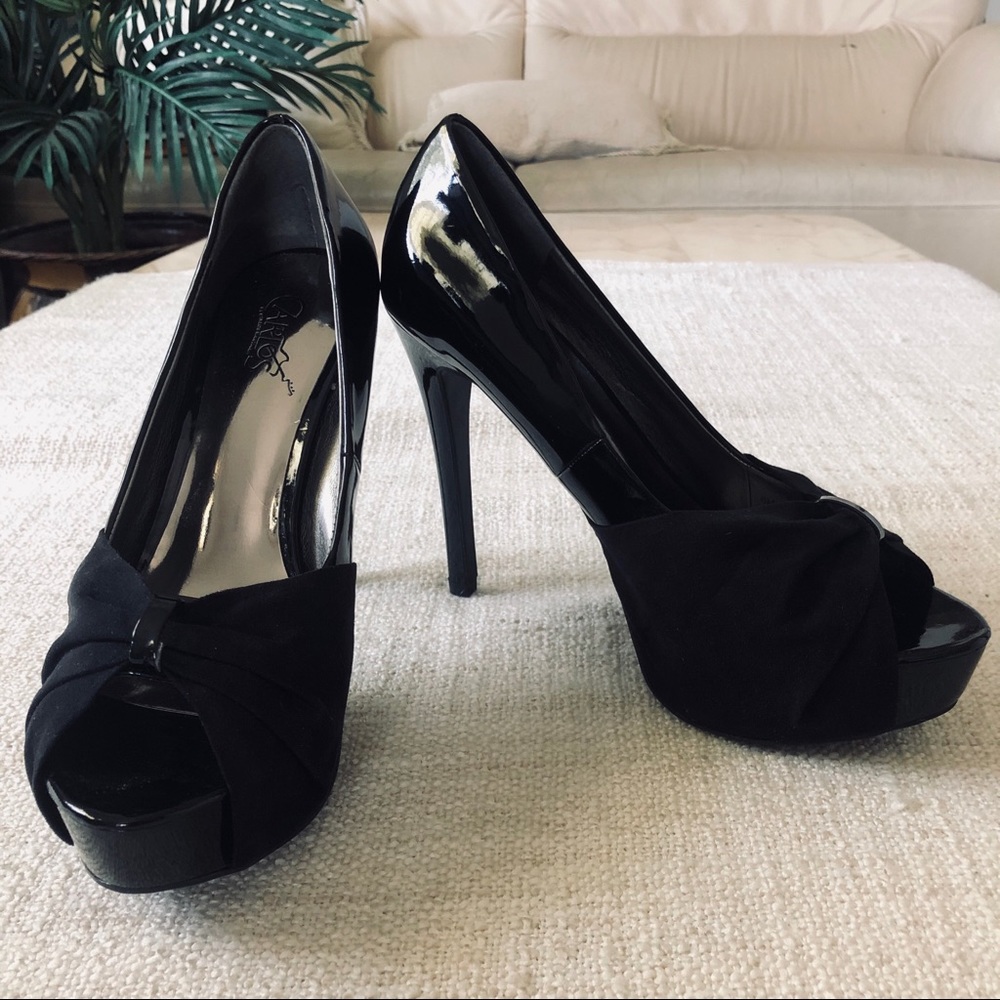 Carlos Santana peep toe heels